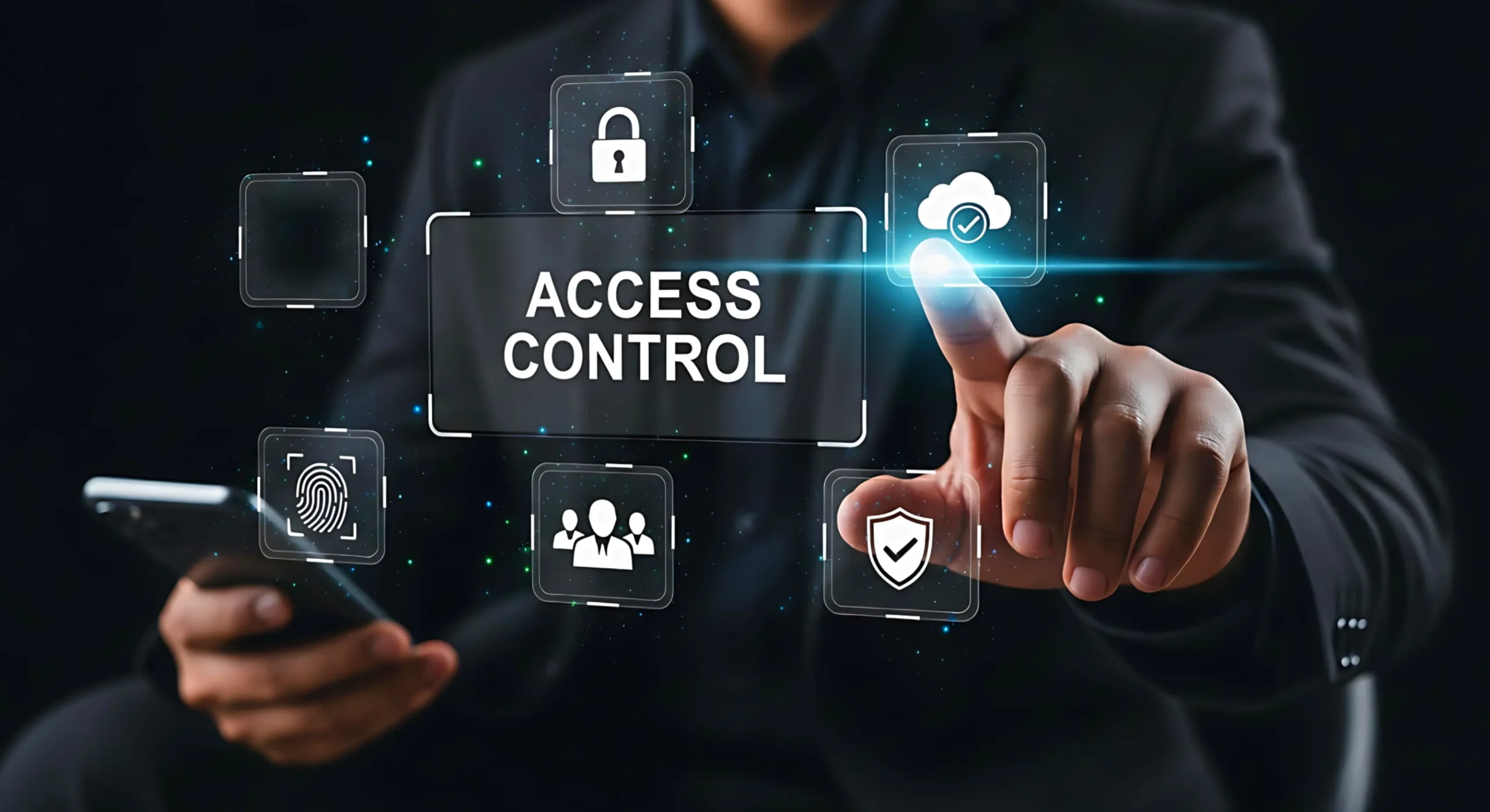 Access control system Security featuring biometric authentication and advanced cybersecurity solutions for secure digital business operations and data protection.
